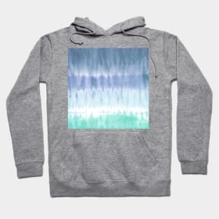 Light Blue Ombre Tie-Dye Stripes Hoodie